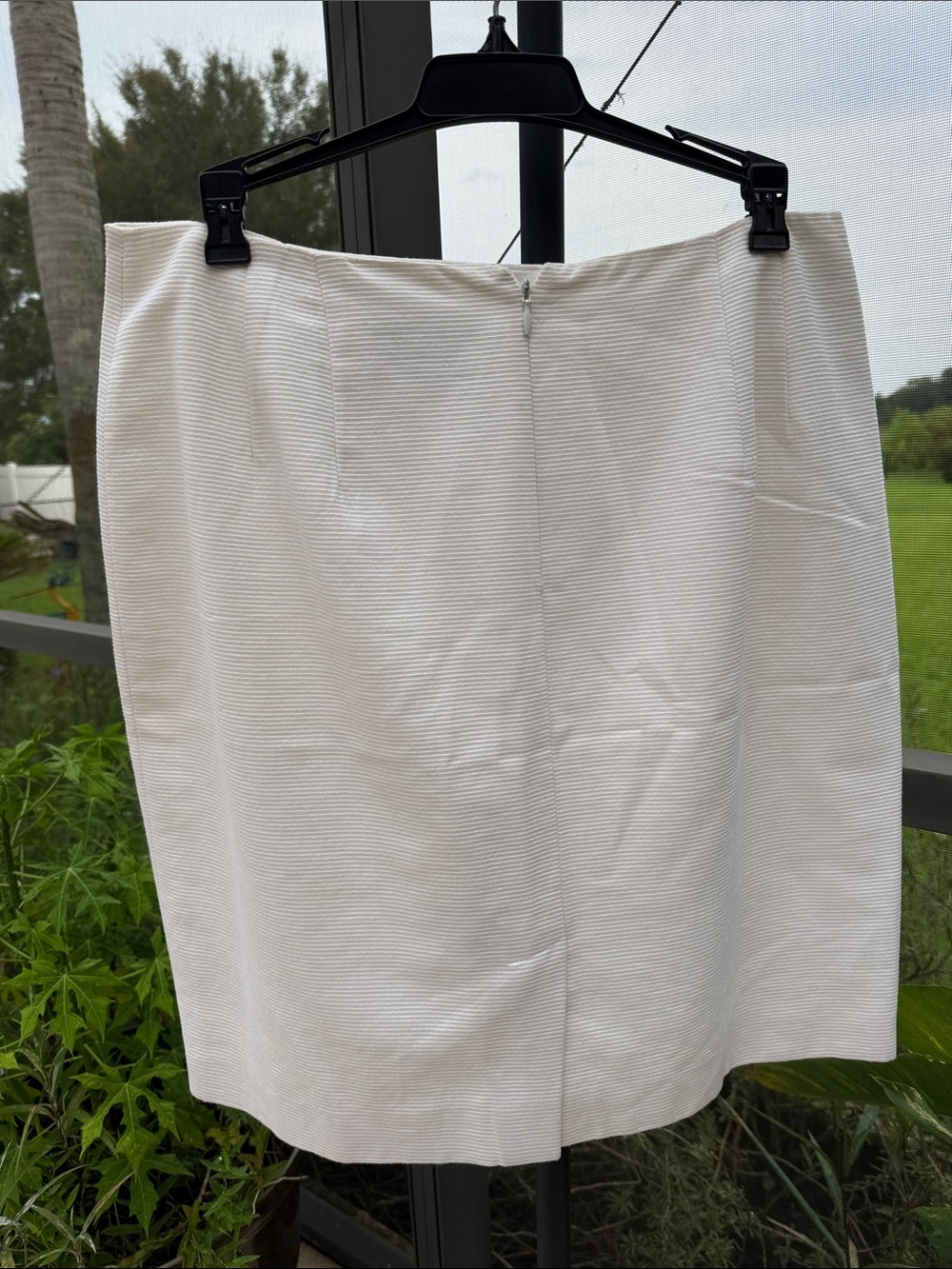 Finity Cream Ribbed Pencil Skirt - Picture 2 of 5